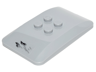Lego Wedge 6 x 4 x 2/3 Quad Curved with Black and Silver Metal Scratches Pattern (Sticker) - Set 76050