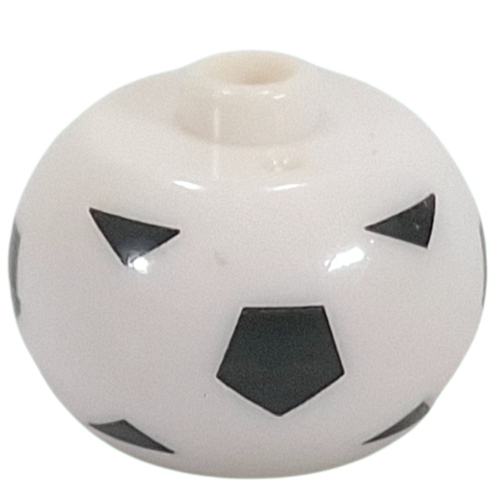 Lego Pen Bead, Round Orb with Soccer Ball Print