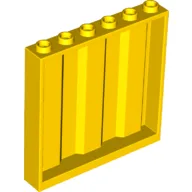 Panel 1 x 6 x 5 [Vertical Corrugated] / Yellow