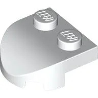 Brick Wedged, Rounded 2 x 2 with Curved Front, 2 Studs / White