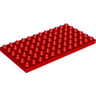 Lego Duplo Plate 6 x 12 / Red