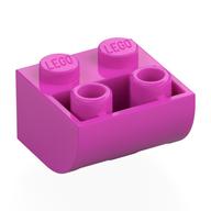 Lego Brick Curved Inverted 2 x 2 / Dark Pink