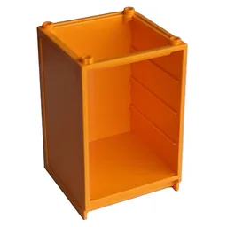 Scala, Cupboard / Dresser 6 x 6 x 7 2/3 without Top / Medium Orange