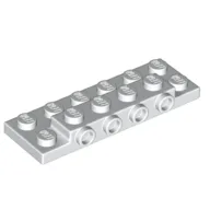 Plate Special 2 x 6 x 2/3 with 4 Studs on Side, 3 Support Walls on Bottom / White