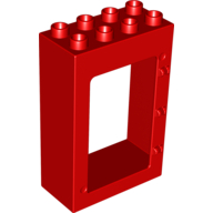Lego Duplo Door Frame 2 x 4 x 5 / Red