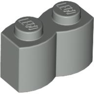 Lego Brick Special 1 x 2 Palisade [aka Log] / Light Gray