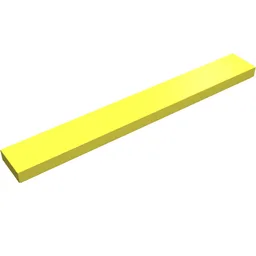 Tile 1 x 8 with Groove / Bright Light Yellow