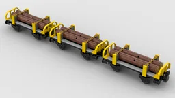 Simple logging train cars
