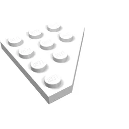 Wedge Plate 4 x 4 Wing Left / White