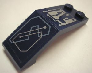 Lego Windscreen 5 x 2 x 1 2/3 with Computer Pattern Model Left Side (Sticker) - Set 7703