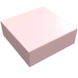 Tile 1 x 1 with Groove / Light Pink