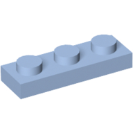 Lego Plate 1 x 3 / Bright Light Blue