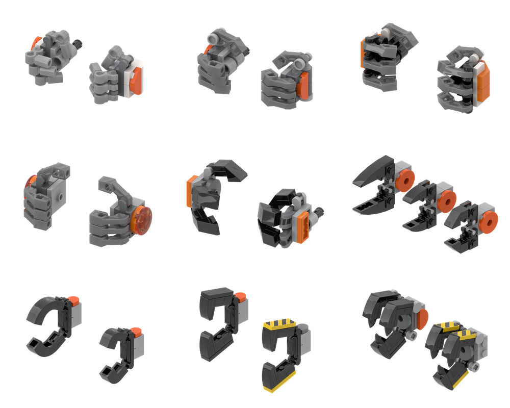 Lego Add-On Pack: Mech Hands & Claws - (MOC-190608 Modification)