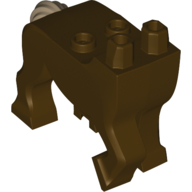 Lego Creature Body Part, Centaur Torso and Legs with Dark Tan Tail print / Dark Brown