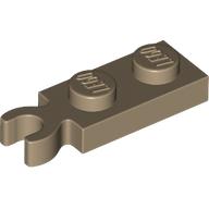 Lego Plate Special 1 x 2 with Clip Vertical on End / Dark Tan