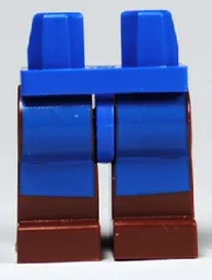 Hips and Reddish Brown Legs with Blue Rectangles Print