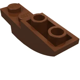Brick Curved Inverted 4 x 1 / Reddish Brown