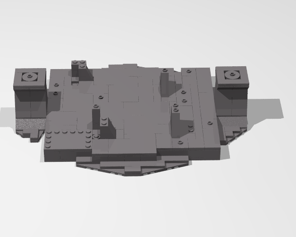 Lego Rocky battle ground for two obised side armies