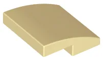 Brick Curved 2 x 2 x 2/3 / Tan