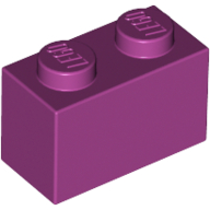 Lego Brick 1 x 2 / Magenta