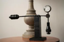Lego Clock - Table Decor Balance and Fulcrum Sculpture