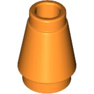Lego Cone 1 x 1 [Top Groove] / Orange