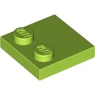 Plate Special 2 x 2 with Only 2 studs / Lime