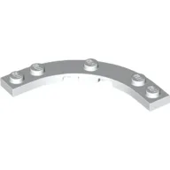 Plate Round Corner 5 x 5 with 4 x 4 Round Cutout / White
