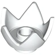 Crown / Flower / Egg Shell Half / White