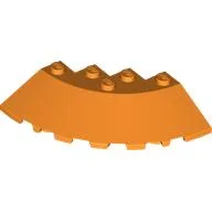 Brick Round Corner 6 x 6 with 33° Slope and Facet Cutout / Orange