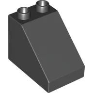 Duplo Brick 3 x 2 x 2 Slope / Black