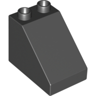 Lego Duplo Brick 3 x 2 x 2 Slope / Black