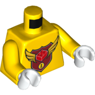 Lego Torso with MBA Level 2 Logo Print, Yellow Arms, White Hands