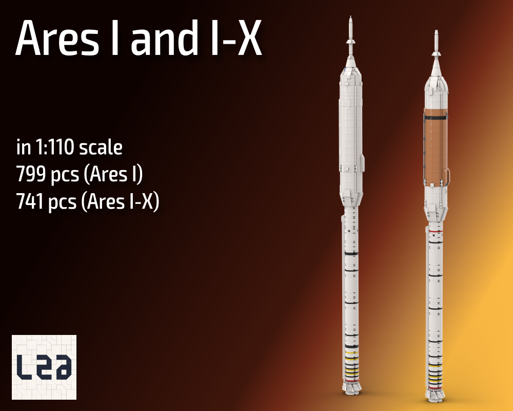 Lego Ares I and Ares I-X