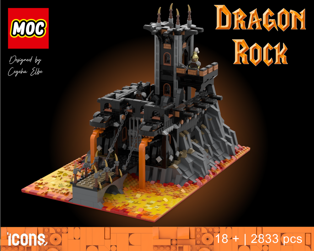 Lego Dragon rock