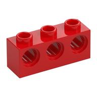 Lego Technic Brick 1 x 3 [3 Pin Holes] / Red