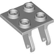 Wheel Holder 2 x 2 Thin with Clips, Plane Single