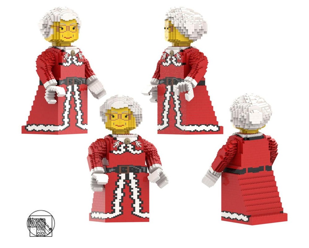 Lego Maxi Figure Mrs Santa Claus red