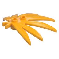 Lego Plant, Leaves 6 x 5 Swordleaf with Clip [Thick Open O Clip] / Bright Light Orange