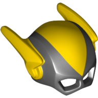 Lego Mask with Lightning Bolt Wings, Yellow Top and Wings Print (Black Vulcan) / Black