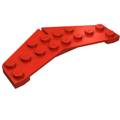 Lego Wedge Plate 4 x 8 Tail / Red