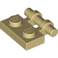 Plate Special 1 x 2 Side Handle [Free Ends] / Tan