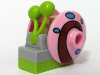 Lego Snail, SpongeBob SquarePants with Bright Pink Shell (Gary) - Brick Built