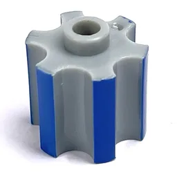 Pen Bead, Gear, Blue Edges Print / Light Gray