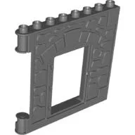 Duplo Building Wall 1 x 8 x 8 with Door Opening - Castle / Dark Bluish Gray