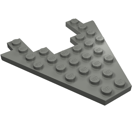 Lego Wedge Plate 8 x 8 with 3 x 4 Cutout / Dark Bluish Gray