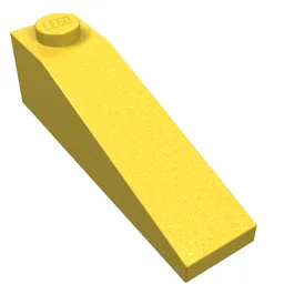 Brick Sloped 18° 4 x 1 / Yellow