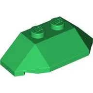 Brick Wedged, Sloped 45° 2 x 4 Triple / Green