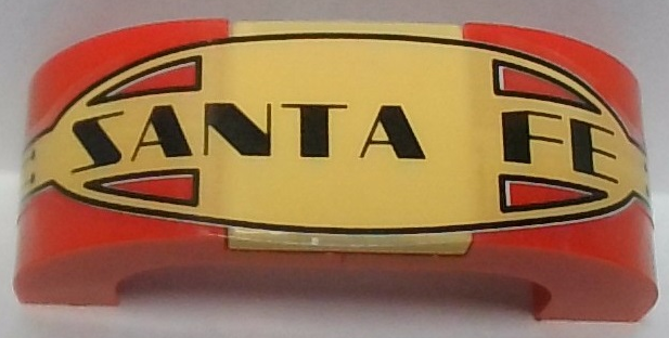 Lego Stickered Assembly 6 x 2 x 2 with 'SANTA FE' Pattern (Sticker) - Set 10020