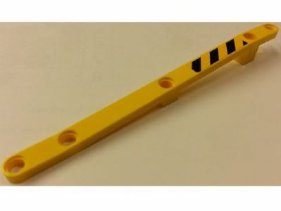 Lego Crane Harbor Derrick 16 with Double Attachment with Black and Yellow Danger Stripes Pattern Modell Left Side (Sticker) - Set 7685